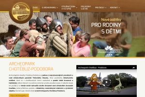 Archeopark Podobora, webová stránka, maskoti